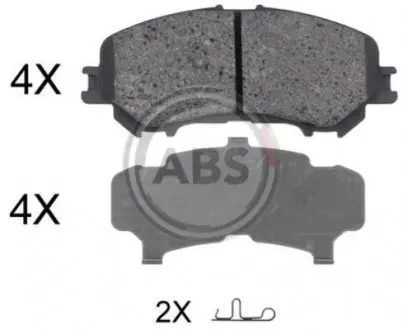 Колодка торм. диск. NISSAN QASHQAI, RENAULT KADJAR передн. (ABS) A.B.S. A.B.S. 35045