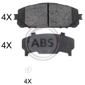 Колодка гальм. диск. передн. (ABS) A.B.S. 35047