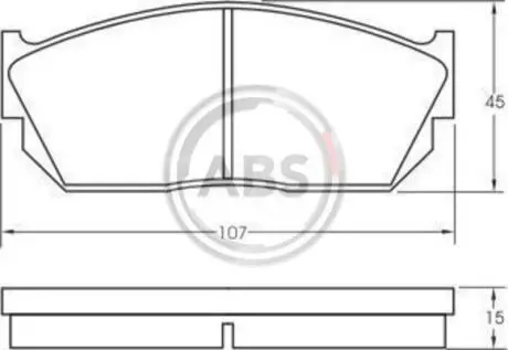 Гальмівні колодки перед. HONDA CIVIC III 1.2-1.5 83-87 A.B.S. 36495