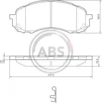 Гальмiвнi колодки дисковi A.B.S. 37443