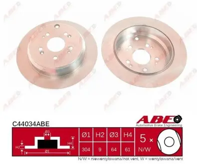 Гальмівний диск ABE C44034ABE