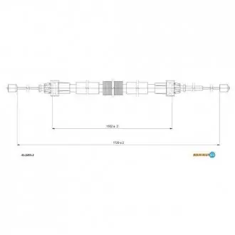 Трос ручного тормоза Renault Duster задний 41.0201.2 ADRIAUTO 4102012