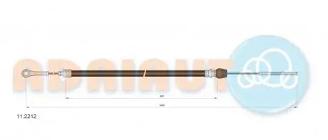 Трос гальмівний FIAT Daily 35S10/12/14/18 single wheelsR00- ADRIAUTO AD11.0221.2