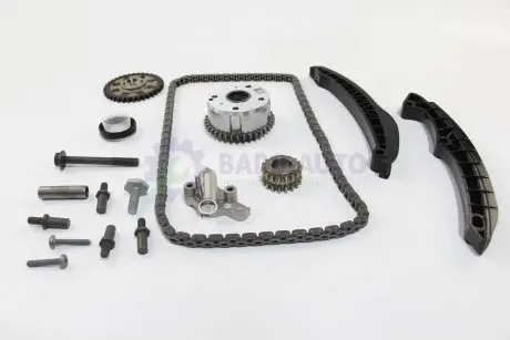 Цепь приводу ГРМ (к-кт) VAG 1.4TSI (+VVT) 07- (Цепь+Натяжительі Borg Warner) AUTLOG KT1004