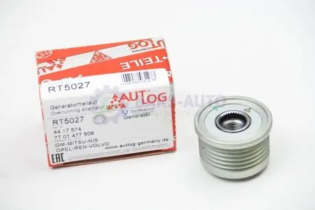 Шкив генератора Trafic/Vivaro/Master/Movano 1.9dCi 01> (A/C) AUTLOG RT5027