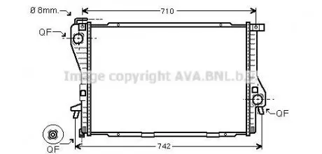 Радиатор, Система охлаждения двигателя AVA COOLING BWA2300 (фото 1)