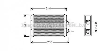 Теплообменник, Система отопление салона AVA COOLING BWA6210