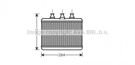 Радиатор печки салона BMW 7E65 7E66 AVA AVA COOLING BWA6271