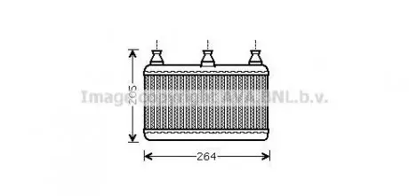 Радиатор печки салона AVA AVA COOLING BWA6341