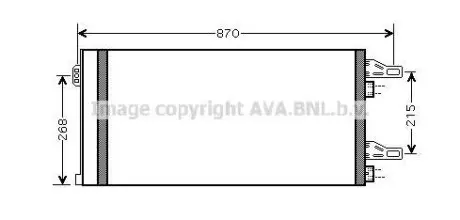 Радіатор кондиціонера CITROEN JUMPER / PEUGEOT BOXER 2.0D 16- (AVA) AVA COOLING CNA5246D