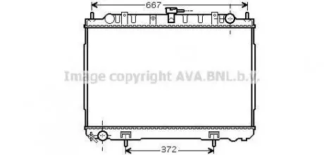 Радиатор охлаждения двигателя Nissan X-Trail (01-08) 2,2d MT AVA AVA COOLING DN2241