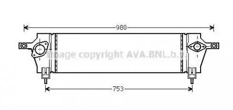 Інтеркулер NISSAN Qashqai 1.5D 07- (AVA) AVA COOLING DNA4333