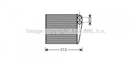 Радиатор печки салона Nissan Micra (02-), Note (06-), Tiida (04-) AVA COOLING DNA6256