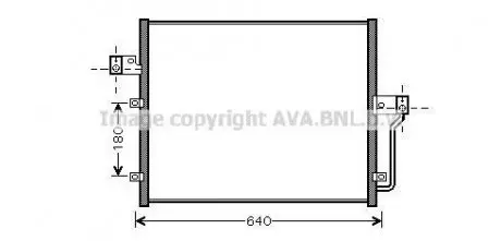 Радіатор кондиціонера SsangYong Action (06-), Kyron (05-) AVA AVA COOLING DW5082