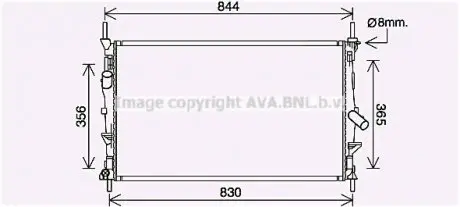 Радіатор, Система охолодження двигуна AVA COOLING FD2628