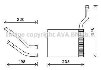 Радіатор пічки салону Ford Mondeo IV Galaxy S-max AC+ AVA AVA COOLING FD6464