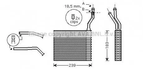 Радіатор пічки салону Ford Focus II, Focus C-Max, Mazda 3 I AVA AVA COOLING FDA6364