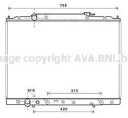 Радіатор охолодження двигуна Honda Pilot (09-) 3.5i AVA AVA COOLING HD2267