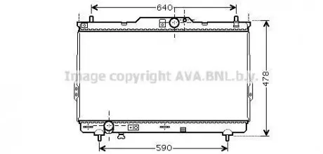 Радиатор охлаждения двигателя Hyundai Santa Fe (01-06) 2,0d MT AVA AVA COOLING HY2113