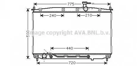 Радиатор охлаждения HYUNDAI Santa Fe II (CM) (AVA) AVA COOLING HY2174