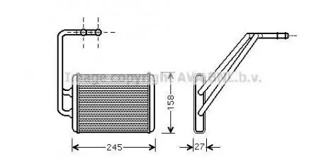 Радиатор печки Hyundai Elantra(00-), Coupe (01-) AVA AVA COOLING HY6121