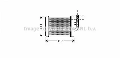 Радиатор печки Hyundai H-100, Porter 2.5D (94-) AVA AVA COOLING HY6158