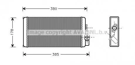Радиатор печки MB 507D-814D 86- (AVA) AVA COOLING MS6188