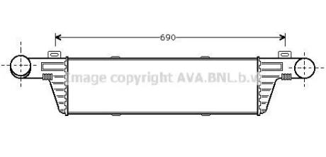 Інтеркулер MB E-Class W210 (98-) AVA AVA COOLING MSA4224