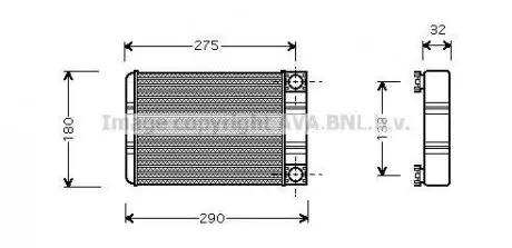 Радіатор пічки салону AVA AVA COOLING MSA6312