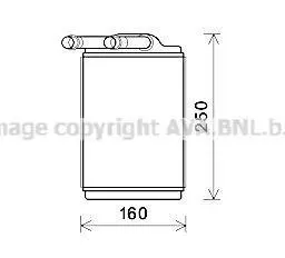 Радіатор пічки салону MB ML163 AVA COOLING MSA6680