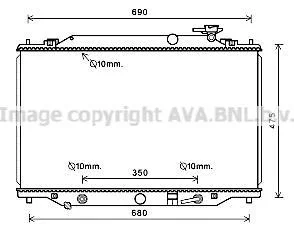 Радіатор охолодження двигуна Mazda CX-5 (12-) 2.2D АКПП AVA AVA COOLING MZ2274