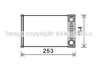 Радиатор печки салона Chevrolet Aveo Sonic T300 2011>, Tracker 2013> AVA AVA COOLING OL6656