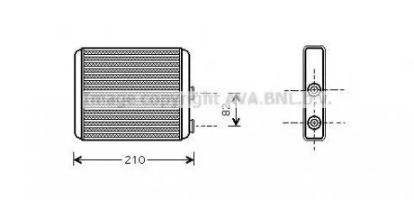 Радиатор печки салона Opel Meriva 04>10 AVA COOLING OLA6353