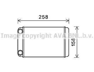 Радиатор печки Opel Astra J (10-), Zafira C (11-) AVA AVA COOLING OLA6677