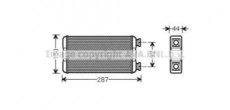 Радіатор пічки салону Renault Master II Opel Movano I AVA AVA COOLING RTA6457