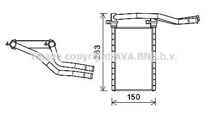Радиатор печки салона Suzuki SX4 1,6i 06> AC+/-, Swift III 05>, Swift IV 10> AVA AVA COOLING SZA6146
