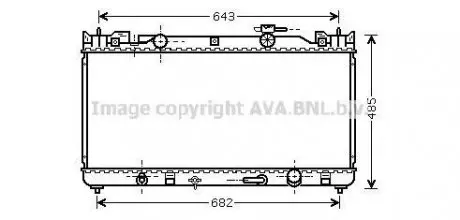 Радіатор охолодження двигуна Toyota Camry 2,4i 01>06 AT AC+/- AVA AVA COOLING TO2282