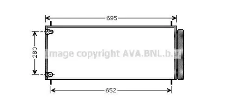 Радиатор кондиционера Toyota Auris (07-), Corolla (07-), Verso (09-) 2.0D, 2.2D AVA COOLING TO5406D
