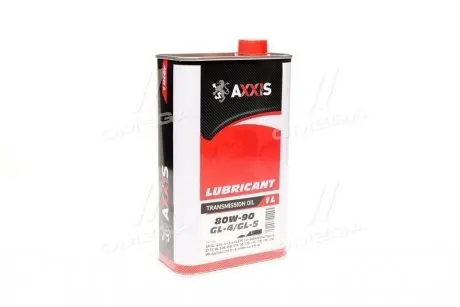 Масло трансмисс. 80W-90 GL-4 / GL-5 (Канистра 1л) Axxis AX-2057