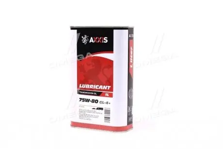 Масло трансмисс. 75W-80 GL-4+ (Канистра 1л) Axxis AX-2162