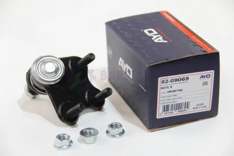 Опора шаровая передняя правая AUDI A1/SEAT TOLEDO, IBIZA, TOLEDO IV/SKODA FABIA, ROOMSTER, VW POLO, VENTO AYD 92-09069
