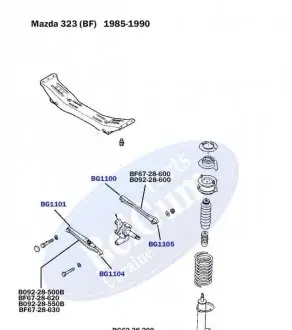 Сайлентблок рычага (заднего) Mazda 323/626 85-94 (d=20mm) (поперечного) BELGUM PARTS BG1100