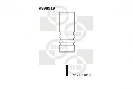 Клапан двигуна BGA V998919