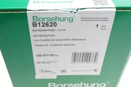 Пружина (передняя) Audi A3 1.2TSI 10-13/VW Golf 03-13 (OE VAG) Borsehung B12620