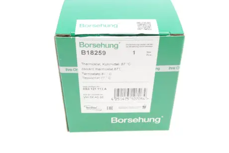 Термостат VW Caddy/Passat/Audi A3 1.9/2.0TDI 04-10 (87°C) (OE VAG) Borsehung B18259