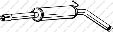Глушник передній резонатор Skoda Fabia, VW Polo V, SEAT Ibiza BOSAL 233477