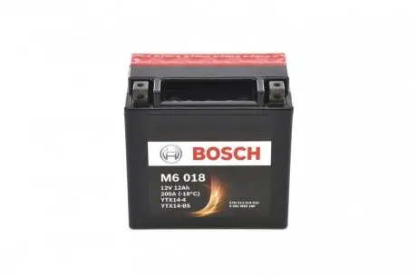 Акумулятор 12В 12Ач 200А(EN) L+ BOSCH 0 092 M60 180 (фото 1)