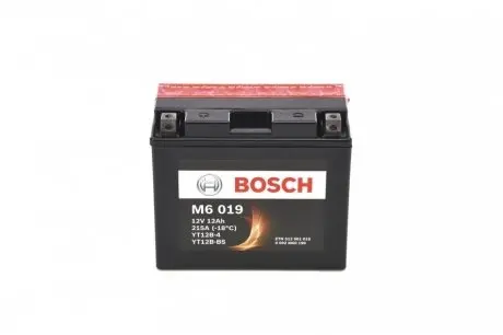 Мотоциклетна АКБ AGM 12V 12 А*ч 215А - заміна на 0986FA1100 BOSCH 0092M60190 (фото 1)