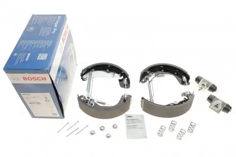 Колодки гальмівні (задні) Daewoo Lanos 97-/Opel Astra F/G/Vectra A (барабанні) (200x45)(+циліндри) BOSCH 0 204 114 582