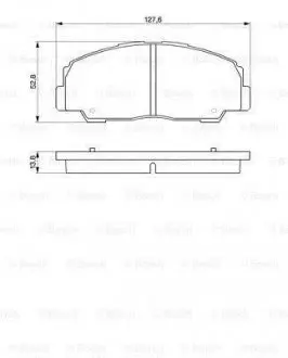 Колодки гальмівні дискові DAIHATSU Rocky/Rugger \'\'F \'\'2.2-2.8 \'\'93-02 BOSCH 0986424297